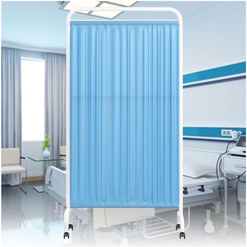 4-Panel Folding Medical Privacy Screen - Mobile Room Divider with Wheels for Office, Clinic, Restaurant & Hall - Protective Privacy Screens (Brown) in Saudi Arabia