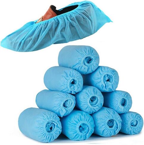 Dioche 100PCS Anti Slip One time Shoe Covers with Elastic Band, for Medical Indoor Carpet Floor, Protect Your Home, Floors and Shoes (As Shown) in Saudi Arabia