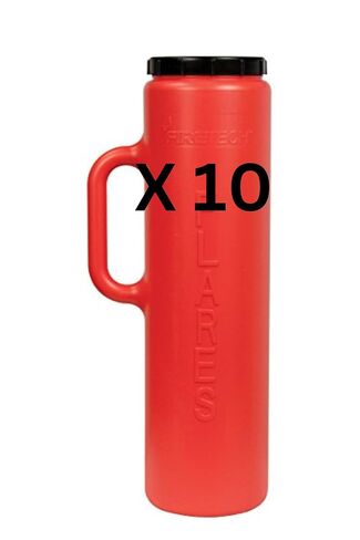 30 Minute Safety Flare Storage Containers, 10 Pack, Red in Saudi Arabia