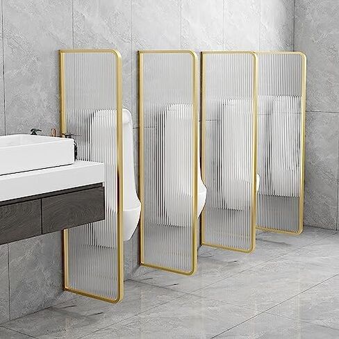 Urinal Partition Wall Divider for Restroom, Floor-Standing Waterproof Glass Panels, Wall Mounted Separator for Privacy in Toilets and Bathrooms in Saudi Arabia