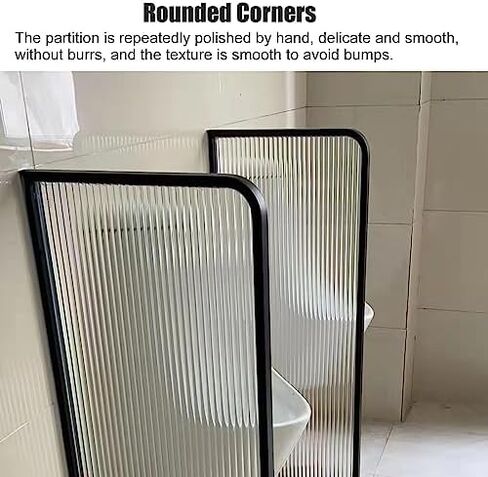 Urinal Partition Wall Divider for Restroom, Floor-Standing Waterproof Glass Panels, Wall Mounted Separator for Privacy in Toilets and Bathrooms in Saudi Arabia