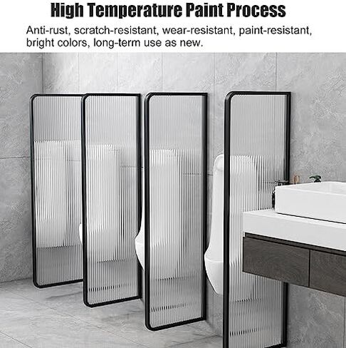 Urinal Partition Wall Divider for Restroom, Floor-Standing Waterproof Glass Panels, Wall Mounted Separator for Privacy in Toilets and Bathrooms in Saudi Arabia