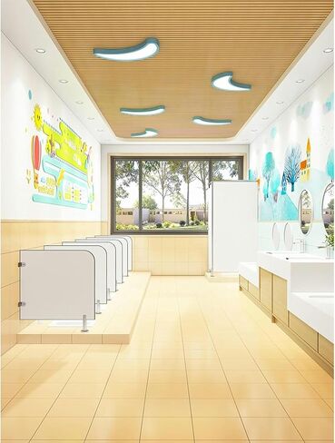 Floor-Mounted Toilet Partition Divider for Urinals, Kids & Men's Restrooms, Durable Urinal Baffle Panel, Privacy Screen for Toilets, Commercial Bathroom Solutions in Saudi Arabia