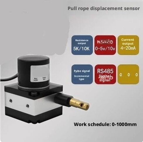 1000mm Stroke Cable Draw Wire Displacement Sensor, High Precision Linear Position Transducer for Industrial Automation and Machinery in Saudi Arabia