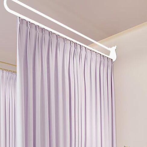 U-S Privacy Screen Rod for Hospitals, SPAs & Beauty Salons | Wall-Mounted Room Divider with Flat Hook | Durable & Stylish Design for Enhanced Privacy in Saudi Arabia