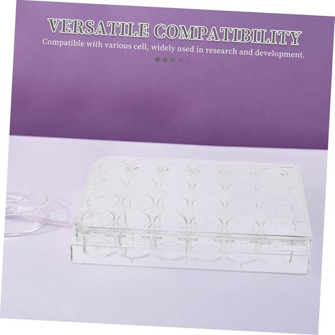 Zerodeko 2pcs Cell Culture Dishes Plastic Petri Holders for Lab Experiments Chemistry Petri Plates Easy Monitoring in Saudi Arabia