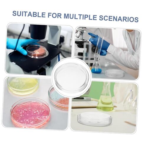 5Pcs Clear Culture Dishes Petri Plates for Laboratory Cell Culture Mushroom Agar Plates for and Scientific Research Transparent Design for Easy in Saudi Arabia