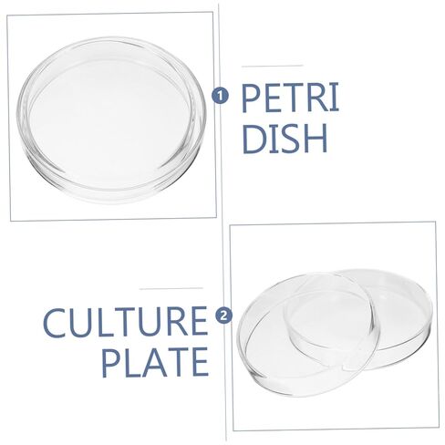 5Pcs Clear Culture Dishes Petri Plates for Laboratory Cell Culture Mushroom Agar Plates for and Scientific Research Transparent Design for Easy in Saudi Arabia