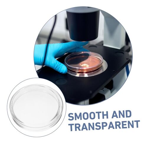 5Pcs Clear Culture Dishes Petri Plates for Laboratory Cell Culture Mushroom Agar Plates for and Scientific Research Transparent Design for Easy in Saudi Arabia