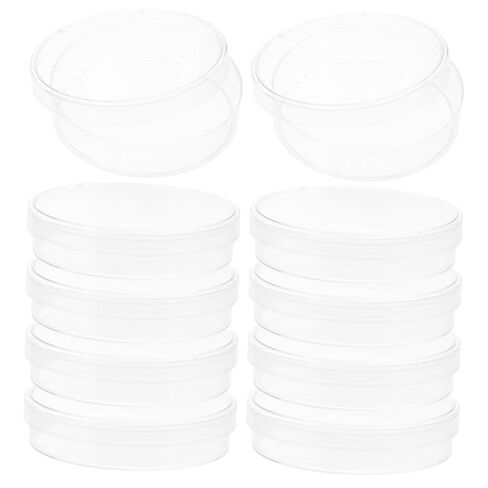 Veemoon 10Pcs Clear Culture Dishes Laboratory Culture Plates for Safe Sample Handling for Experiments and Cell Culture Non Deforming Petri Dish in Saudi Arabia
