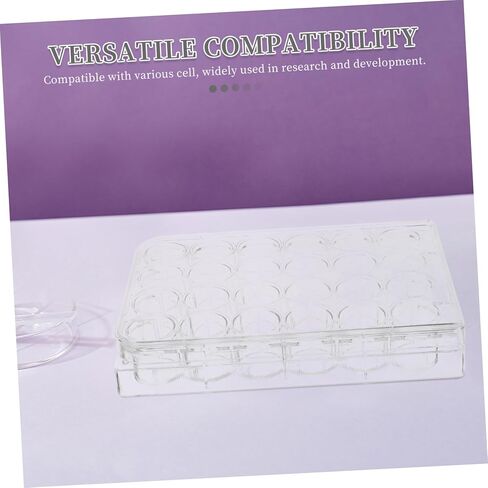 Zerodeko 2pcs High Transparency Plastic Cell Culture Plates Petri Dishes for Tissue Culture Experiment Monitoring Lid Laboratory Use in Saudi Arabia