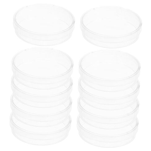 Sosoport 10Pcs Clear Agar Culture Dishes with Lid Cell Plates for Lab Experiments Research and School Teaching Smooth Surface for Easy Sample Observation in Saudi Arabia
