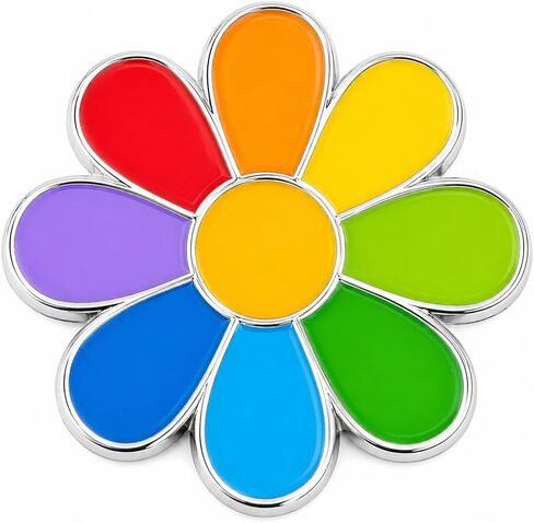 Daisy Metal Car Sticker, Cute Flower Decal, Zinc Alloy Daisy Emblem, Exterior Car Decoration for Women (White) in Kuwait