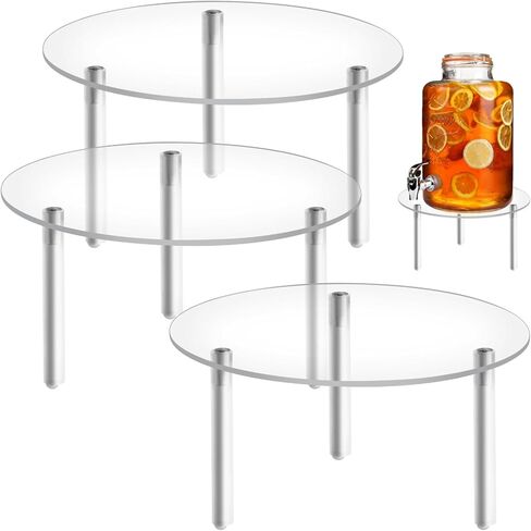 Homaisson 3PCS Drink Dispenser Stand, Acrylic Beverage Dispenser Stand, Fit Max 7.87 Inch Diameter of Glass Drink Dispenser, Water Dispenser Stand for Parties, Weddings (3PCS) in Saudi Arabia