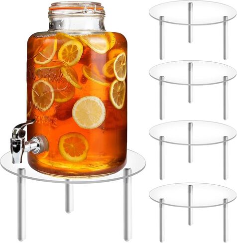 Homaisson 3PCS Drink Dispenser Stand, Acrylic Beverage Dispenser Stand, Fit Max 7.87 Inch Diameter of Glass Drink Dispenser, Water Dispenser Stand for Parties, Weddings (3PCS) in Saudi Arabia