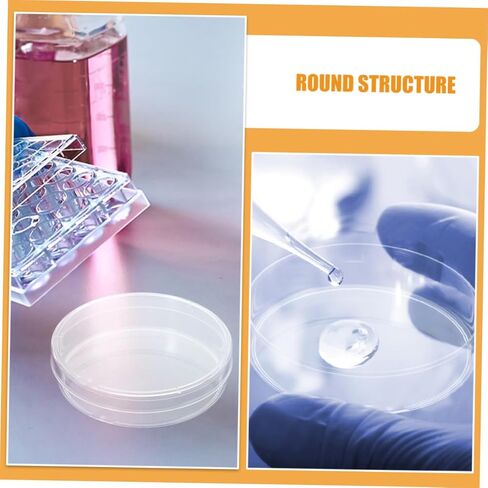 Ciieeo 5pcs Plastic Petri Dishes - 60 Mm Diameter Clear Culture Plates for Cell Growth Observation, Laboratory Use, Medical Testing and Studies in Saudi Arabia