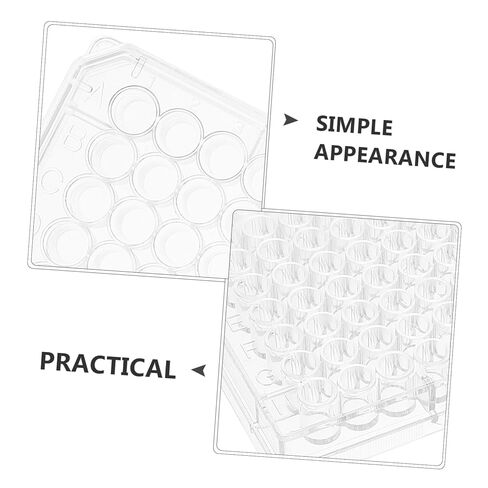 Luxshiny 2 قطعة أغطية لوحة ثقافة الخلية للاستخدام المختبري تصميم مسطح القاع لزراعة الأنسجة واختبار العينات in Kuwait