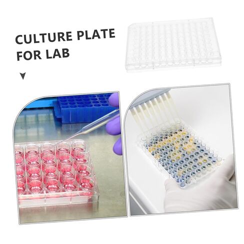 Luxshiny 2 قطعة أغطية لوحة ثقافة الخلية للاستخدام المختبري تصميم مسطح القاع لزراعة الأنسجة واختبار العينات in Kuwait