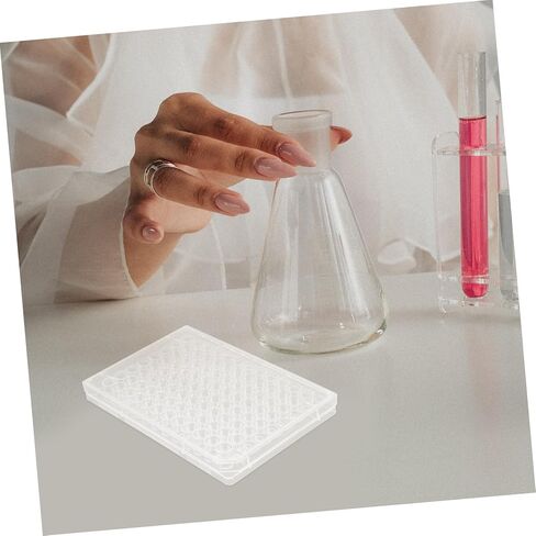 Luxshiny 2 قطعة أغطية لوحة ثقافة الخلية للاستخدام المختبري تصميم مسطح القاع لزراعة الأنسجة واختبار العينات in Kuwait