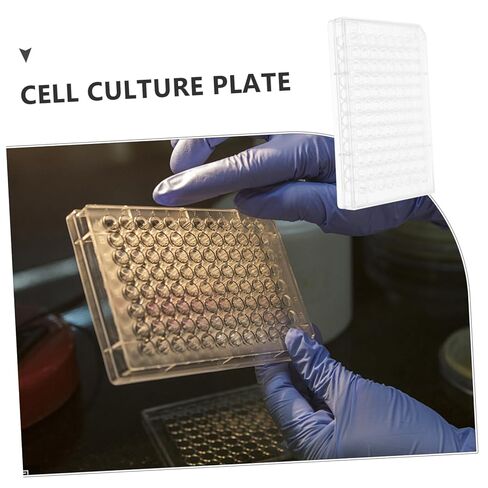 Luxshiny 2 قطعة أغطية لوحة ثقافة الخلية للاستخدام المختبري تصميم مسطح القاع لزراعة الأنسجة واختبار العينات in Kuwait
