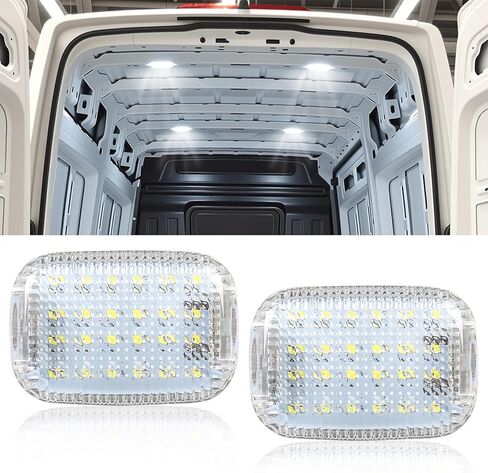 قطعتان من مصابيح LED لغرفة الشحن، بديلة لـ 2015-2024 Ford Transit 150/250/350/350 HD Van، 2014-2023 Ford Transit Connect، 2022-2024 Ford E-Transit in Kuwait