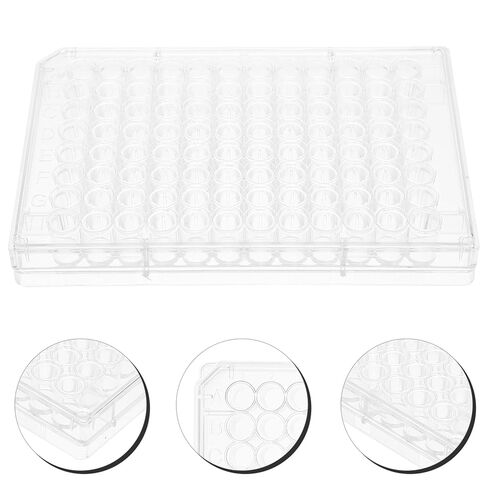 Homoyoyo 96Holes Transparent Cell Culture Plate for Laboratory Use Bottom Design for Easy Observation and Cleaning Lab Equipment for Various Cell Cultures in Saudi Arabia