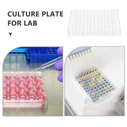 Homoyoyo 96Holes Transparent Cell Culture Plate for Laboratory Use Bottom Design for Easy Observation and Cleaning Lab Equipment for Various Cell Cultures in Saudi Arabia