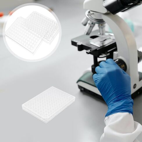 Homoyoyo 96Holes Transparent Cell Culture Plate for Laboratory Use Bottom Design for Easy Observation and Cleaning Lab Equipment for Various Cell Cultures in Saudi Arabia