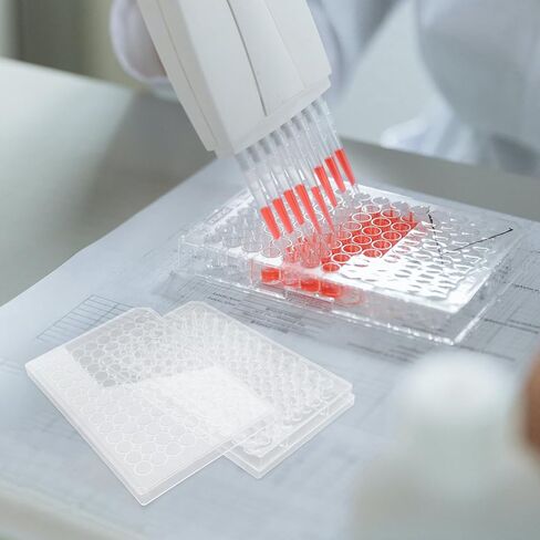 Homoyoyo 96Holes Transparent Cell Culture Plate for Laboratory Use Bottom Design for Easy Observation and Cleaning Lab Equipment for Various Cell Cultures in Saudi Arabia