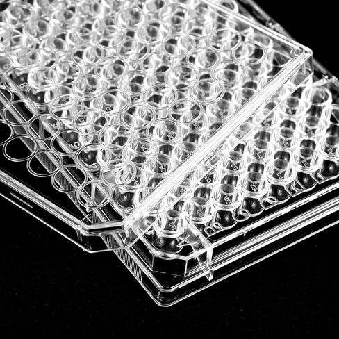 Homoyoyo 96Holes Transparent Cell Culture Plate for Laboratory Use Bottom Design for Easy Observation and Cleaning Lab Equipment for Various Cell Cultures in Saudi Arabia