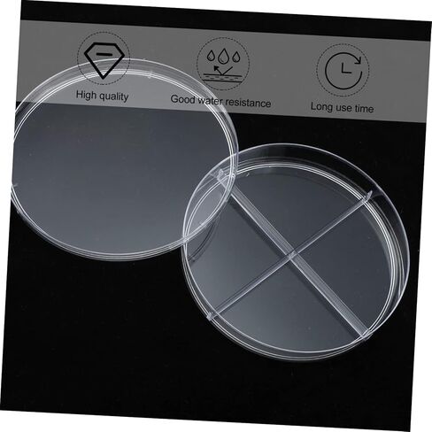 Zerodeko 10pcs Lab Petri Dishes Divided School Dishes Portable Bottom for Cell Culture and Research in Saudi Arabia