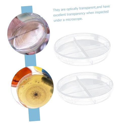 Zerodeko 10pcs Lab Petri Dishes Divided School Dishes Portable Bottom for Cell Culture and Research in Saudi Arabia