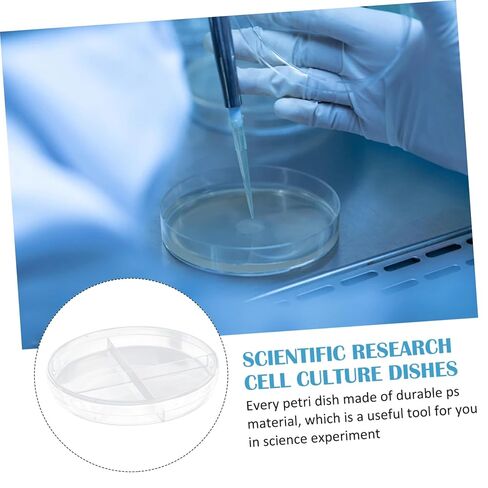 Zerodeko 10pcs Lab Petri Dishes Divided School Dishes Portable Bottom for Cell Culture and Research in Saudi Arabia