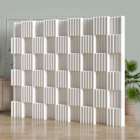 Foldable Paper Room Divider, Space-Saving Temporary Wall Partition, Flexible Shape Changing Privacy Screen for Home, Office, Trade Show, Retail Store, Easy Setup & Portable (H102.4''L118.1'') in Saudi Arabia