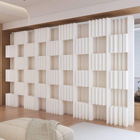 Foldable Paper Room Divider, Space-Saving Temporary Wall Partition, Flexible Shape Changing Privacy Screen for Home, Office, Trade Show, Retail Store, Easy Setup & Portable (H102.4''L118.1'') in Saudi Arabia
