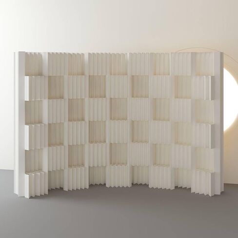 Foldable Paper Room Divider, Space-Saving Temporary Wall Partition, Flexible Shape Changing Privacy Screen for Home, Office, Trade Show, Retail Store, Easy Setup & Portable (H102.4''L118.1'') in Saudi Arabia