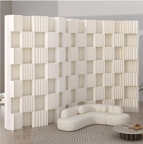 Foldable Paper Room Divider, Space-Saving Temporary Wall Partition, Flexible Shape Changing Privacy Screen for Home, Office, Trade Show, Retail Store, Easy Setup & Portable (H102.4''L118.1'') in Saudi Arabia