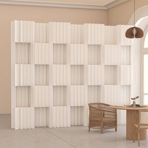 Foldable Paper Room Divider, Space-Saving Temporary Wall Partition, Flexible Shape Changing Privacy Screen for Home, Office, Trade Show, Retail Store, Easy Setup & Portable (H102.4''L118.1'') in Saudi Arabia