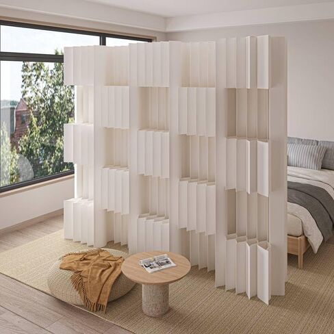 Foldable Paper Room Divider, Space-Saving Temporary Wall Partition, Flexible Shape Changing Privacy Screen for Home, Office, Trade Show, Retail Store, Easy Setup & Portable (H102.4''L118.1'') in Saudi Arabia