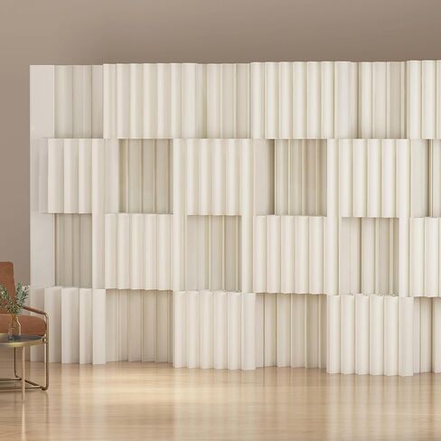 Foldable Paper Room Divider, Space-Saving Temporary Wall Partition, Flexible Shape Changing Privacy Screen for Home, Office, Trade Show, Retail Store, Easy Setup & Portable (H102.4''L118.1'') in Saudi Arabia