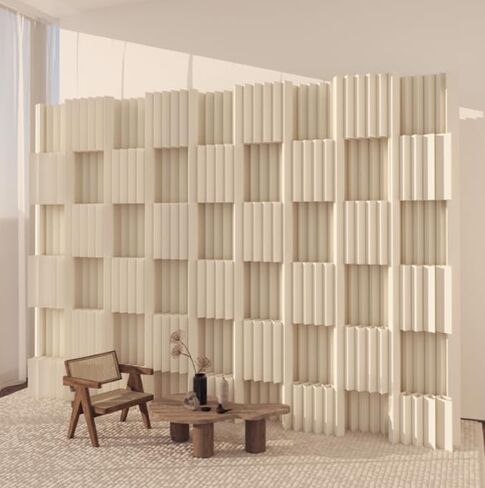 Foldable Paper Room Divider, Space-Saving Temporary Wall Partition, Flexible Shape Changing Privacy Screen for Home, Office, Trade Show, Retail Store, Easy Setup & Portable (H102.4''L118.1'') in Saudi Arabia