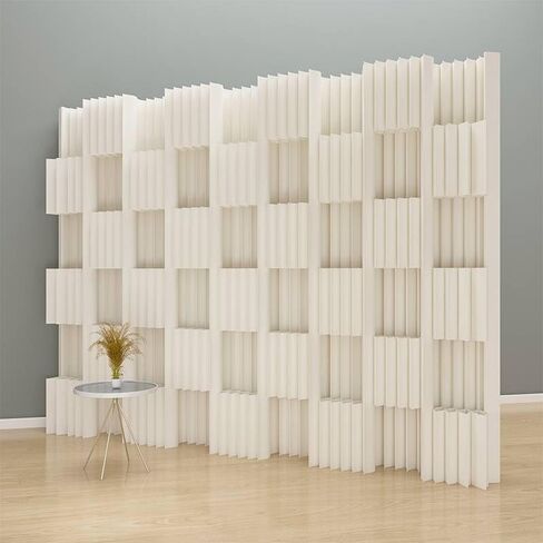 Foldable Paper Room Divider, Space-Saving Temporary Wall Partition, Flexible Shape Changing Privacy Screen for Home, Office, Trade Show, Retail Store, Easy Setup & Portable (H102.4''L118.1'') in Saudi Arabia