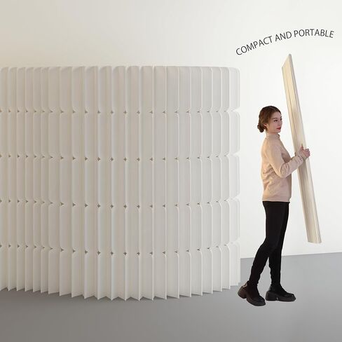 Multi-Functional Folding Kraft Paper Room Divider - Portable Freestanding Privacy Screen for Living Room, Office, Bedroom, and Home Decor in Saudi Arabia