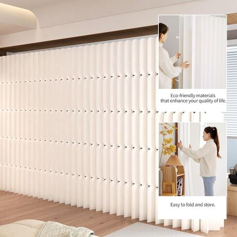 Multi-Functional Folding Kraft Paper Room Divider - Portable Freestanding Privacy Screen for Living Room, Office, Bedroom, and Home Decor in Saudi Arabia