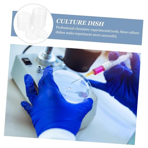 Alipis 10pcs Round Petri Dishes Agar Plates for Cell Dishes Mushroom Agar Plates Educational Tool in Saudi Arabia