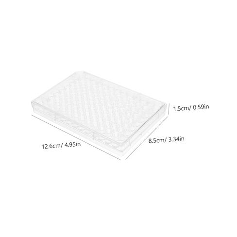Luxshiny 2-Pack Laboratory Cell Culture Plates with Lids Micro Tissue Culture Plates for Cell Growth Disposable 96-Well for Lab Use in Saudi Arabia