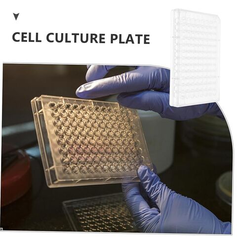 Luxshiny 2-Pack Laboratory Cell Culture Plates with Lids Micro Tissue Culture Plates for Cell Growth Disposable 96-Well for Lab Use in Saudi Arabia