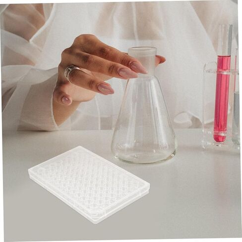 Luxshiny 2-Pack Laboratory Cell Culture Plates with Lids Micro Tissue Culture Plates for Cell Growth Disposable 96-Well for Lab Use in Saudi Arabia