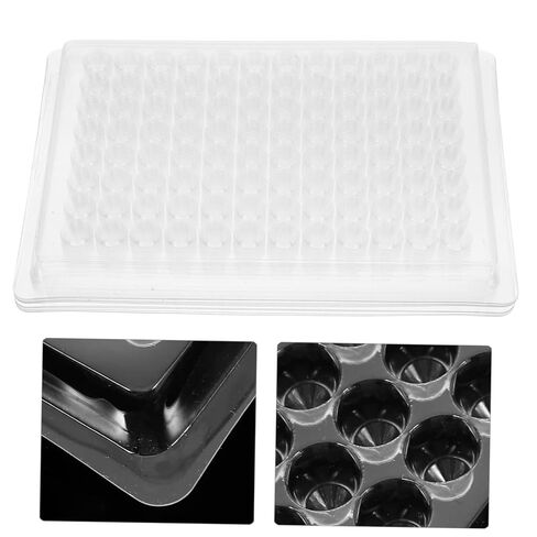 GANAZONO 100pcs Disposable Clot Reaction Plates 96 Well Cell Culture Plates for Laboratory Tissue Culture Flat Bottom Design in Saudi Arabia