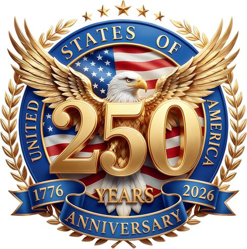قطعتان من هدايا الولايات المتحدة الأمريكية للذكرى السنوية الـ 250 للنساء - ملصقات نافذة السيارة الوطنية اللطيفة، 1776-2026، ملصقات جمالية للكمبيوتر المحمول والأكواب، ملصق ممتص للصدمات من الفينيل التذكاري in Kuwait